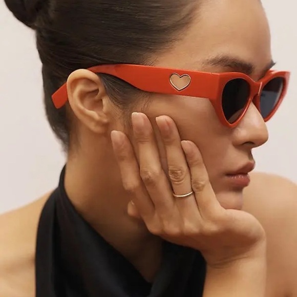 Anthropologie Heart Cut Out Sunglasses New With Tags